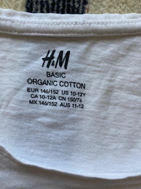 Biele tričko, h&m,146