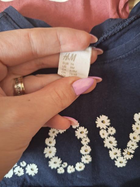 Tričká krátky rukáv, h&m,74