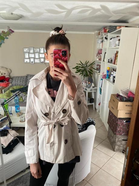 Dámsky béžový trenčkot, gate,xs