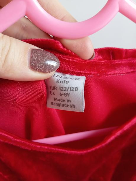 Zamatové šaty 122/128, lindex,122