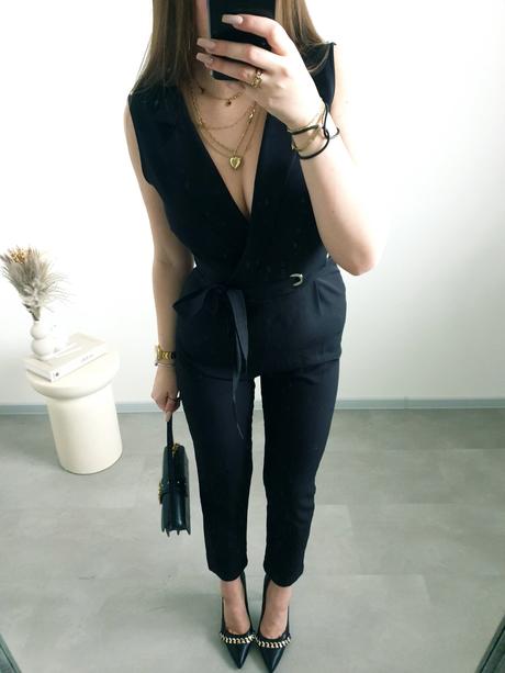 Čierny overal s/m, s