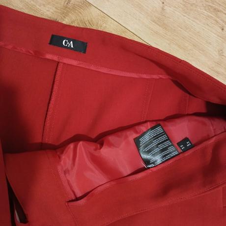 Červené elegantné nohavice, c&a,48