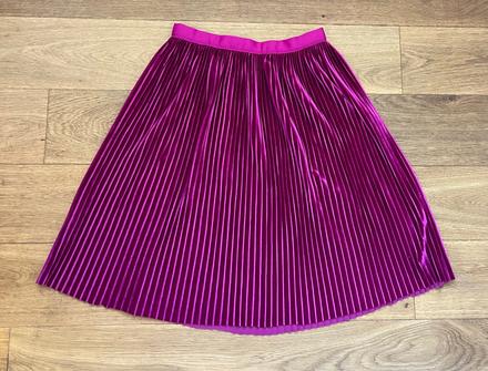 Cyklámenová skladaná zamatová sukňa zara, s/36, zara,s