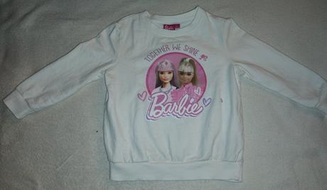 Biela mikina barbie, veľ.110, barbie,110