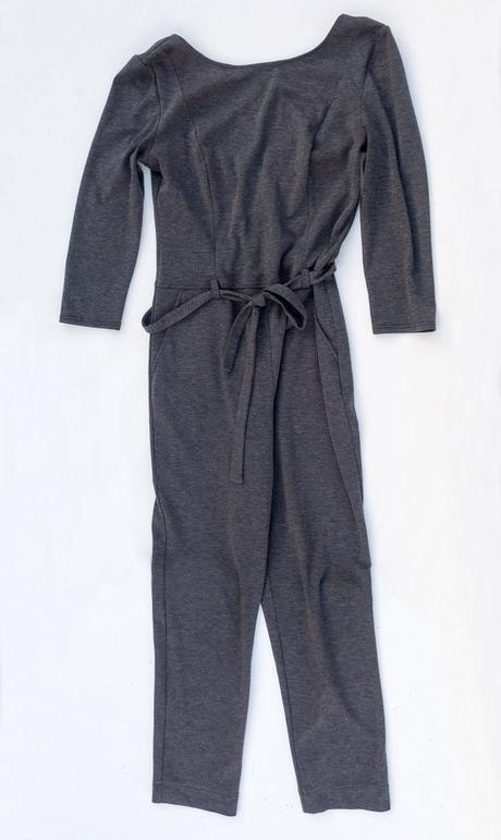 Pekný elastický overal s vysokým pásom, 38