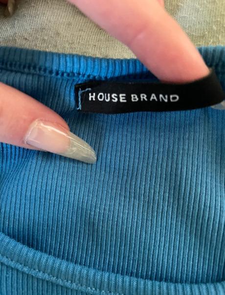 Modre crop tielko, house,m