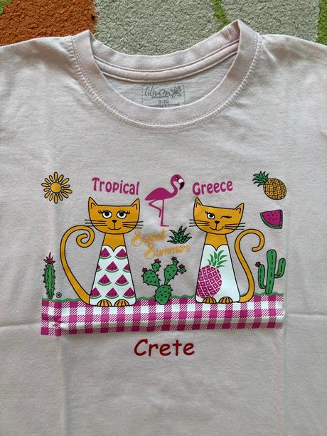Dievčenské tričko s mačičkami, 140