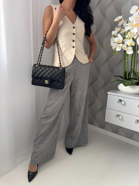 H&m - ľanový komplet, 34