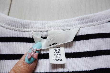 Vrúbkované tričko h&m mama, h&m,m