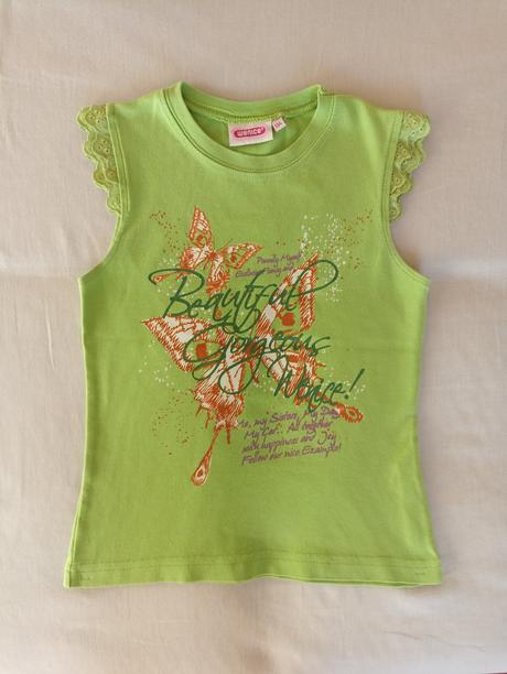 Kvalitné tričko s potlačou a trblietkami veľ. 134, wenice,134