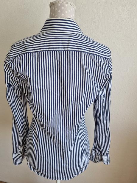 Modro biela bluzka you tailor 38, 38