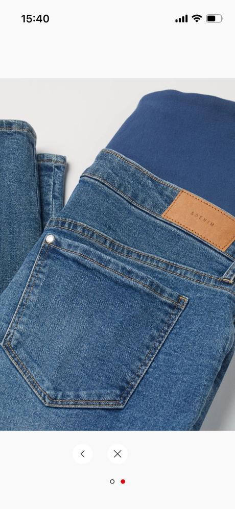 Tehotenské skinny rifle, h&m,s