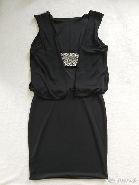 River island čierne šaty s aplikáciou s, river island,s