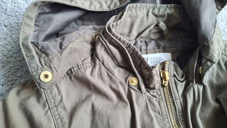 Khaki  jarná/jesenná bunda h&m s aplikáciou, h&m,128