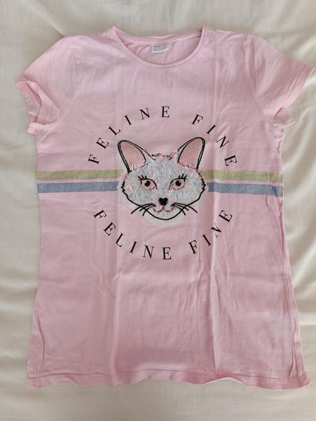Tričko  s mačkou, f&f,152