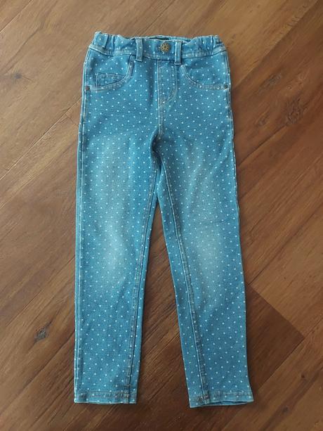 Dzinsove leginy s bodkami tchibo 110/116, tchibo,116