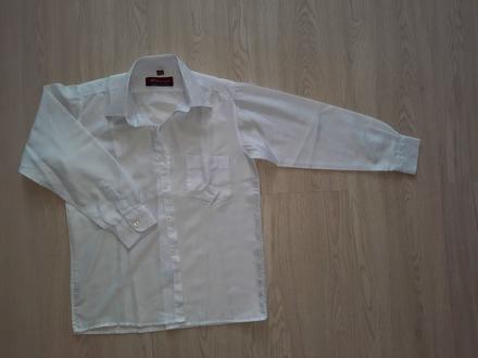 Biela chlapčenská košeľa, 140