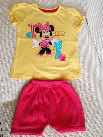 Tričko a kraťasy + tričko grátis, disney,80