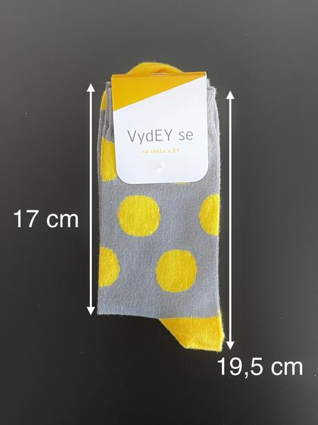 Ey ernst&young bodkované sivé žlté bodky, 40