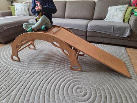 Xxl montessori hojdačka + šmýkačka a lezecká stena,