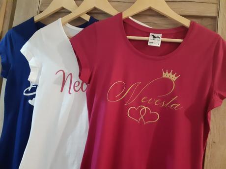 Tričko nevesta skladom, m / s