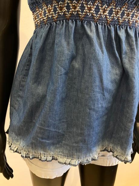 Dámska rifľová blúzka dromedar (40), dromedar,l