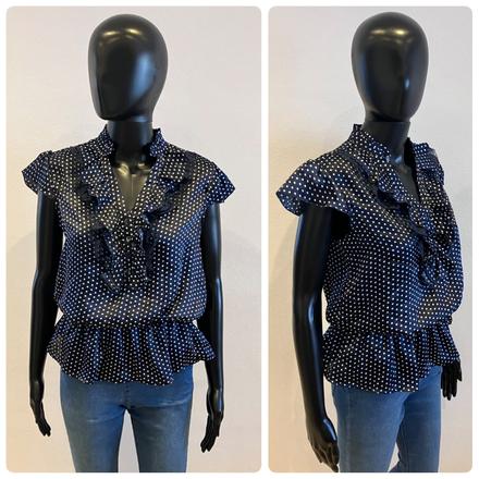 Dámska bodkovaná blúzka s volánom (m), m