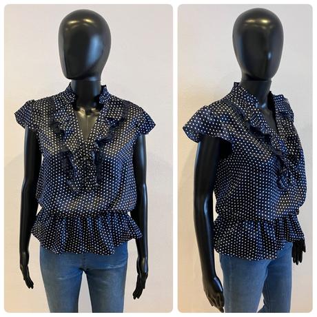 Dámska bodkovaná blúzka s volánom (m), m