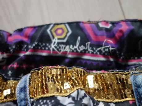 Riflová sukňa desigual, desigual,116