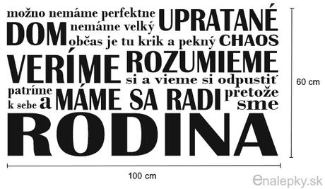 Nálepky na stenu - rodina, 