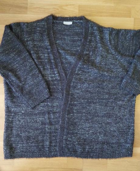 Melirovaný pletený kardigán pre moletku - svetrer, kik,xxxl