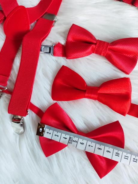 Chlapčenský červený motýliky s trakami 4-8rokov, 