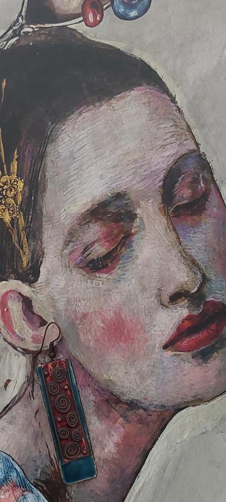 Autorské smaltované náušnice,