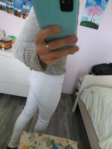 Biele rifle, denim,36