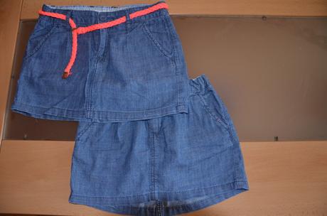 Riflové sukne h&m s opaskom v.128,134, 128