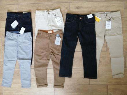 6x nohavice zara (nenosené), zara,110 / 116 / 122 / 128