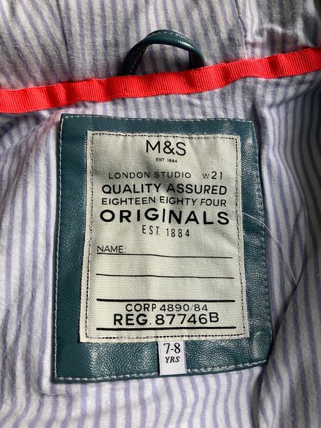 Pogumovaná bunda do daždivého počasia, marks & spencer,128