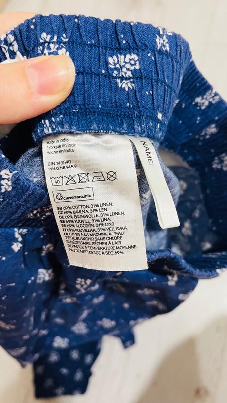 Modré nohavice na leto 116 2ks h&m, h&m,116