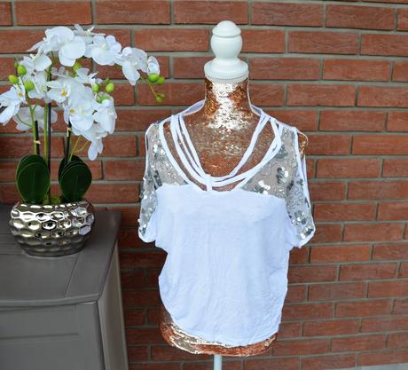 Tričko s flitrami a ozdobami-s/m, s