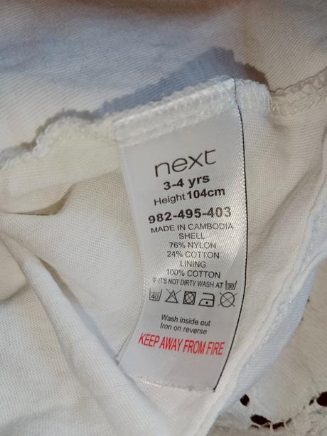 Krásne čipkované šaty, next,104