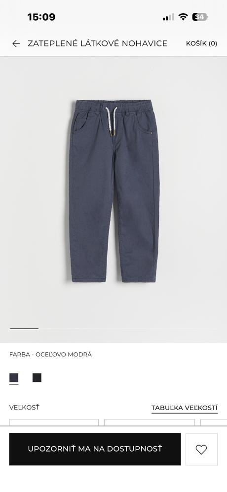 Zateplene latkove nohavice, reserved,158