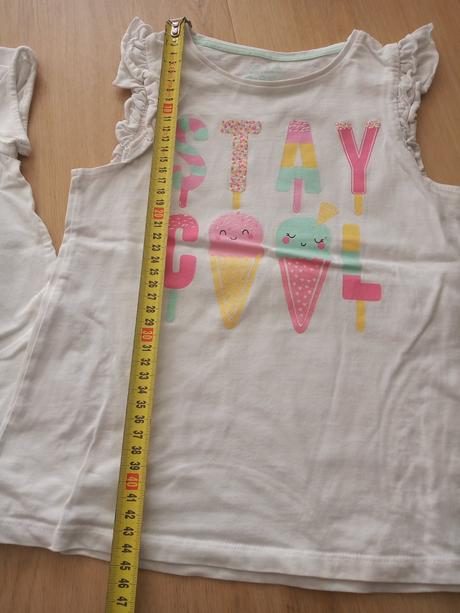 Biele tričká pre dievčatko, f&f,116