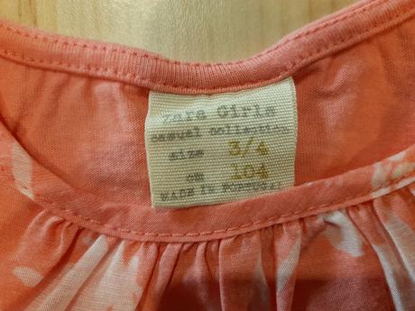 Zaujímavé lososové tričko, zara,104
