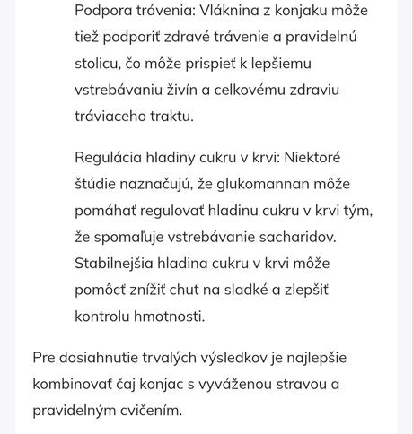 Konjac  čaj na chudnutie, 