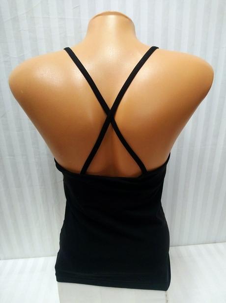 Dámsky čierny elastický top na ramienka, puma, xs, puma,xs
