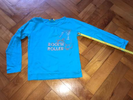 Krásne modré tričko - dievčenské - 140, 140