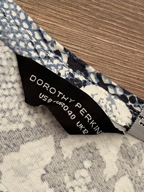 Modré tričko s hadím vzorom dorothy perkins l/xl, dorothy perkins,40