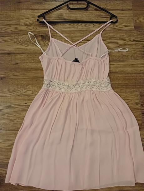New look pastelové vzdušné šaty s čipkou, new look,s