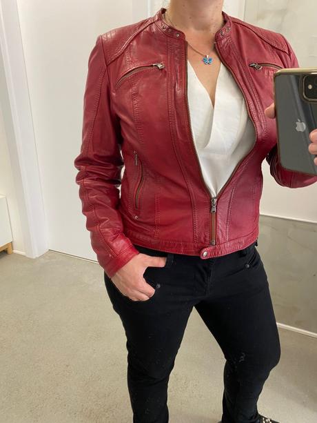 Kožená bunda saki, 38