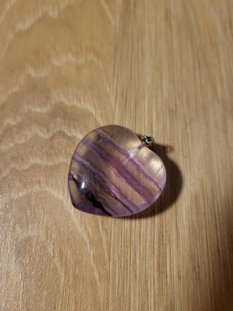 Prívesok - srdce - z drahého kameňa,